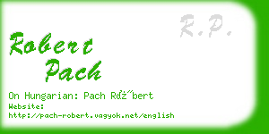 robert pach business card